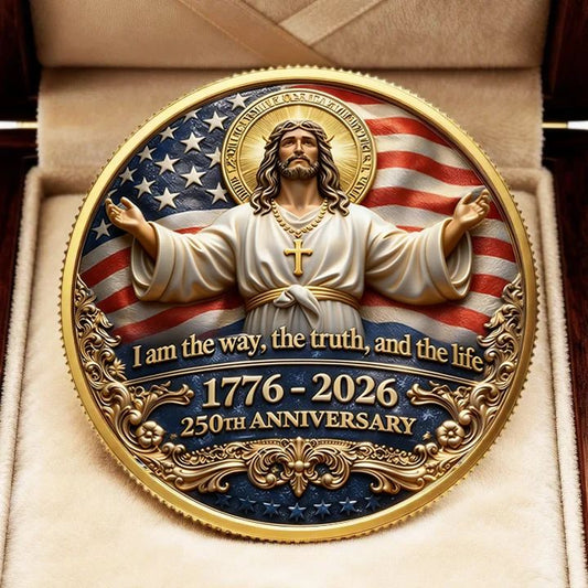 🏆LAST DAY  50% OFF - ✝️ Faith & Freedom Anniversary Coin