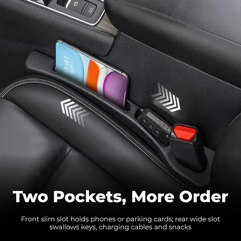 🔥 FLASH SALE 50%🔥 Universal Car Seat Gap Filler Strip – Anti-Drop Pad with Seatbelt Slot