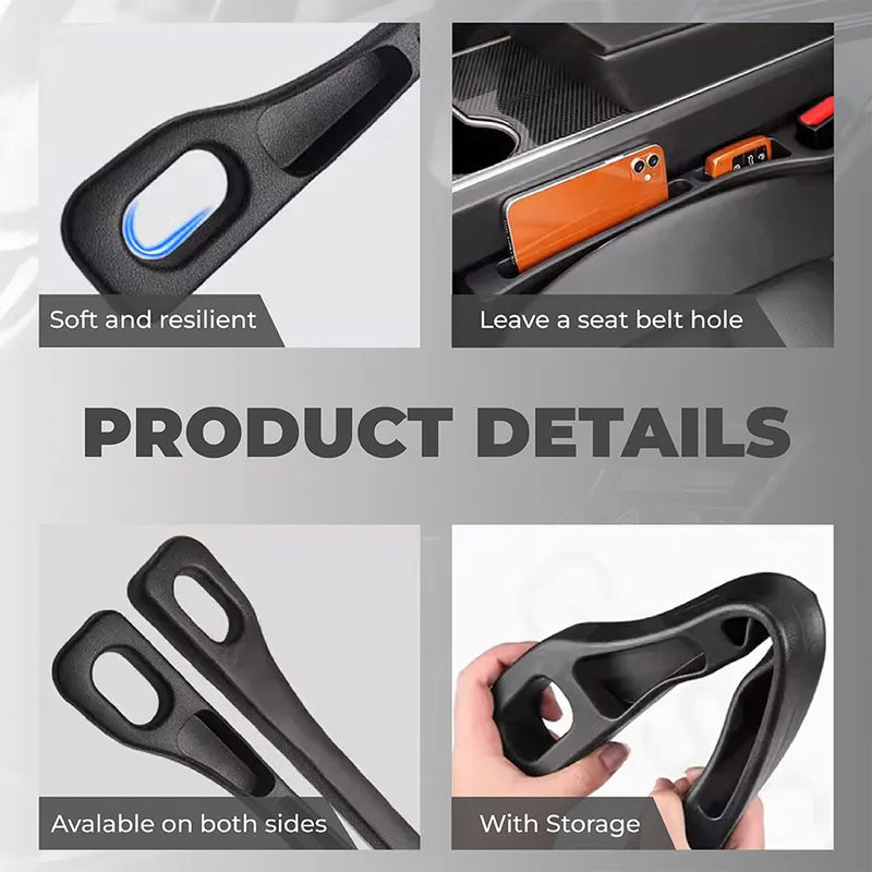 🔥 FLASH SALE 50%🔥 Universal Car Seat Gap Filler Strip – Anti-Drop Pad with Seatbelt Slot